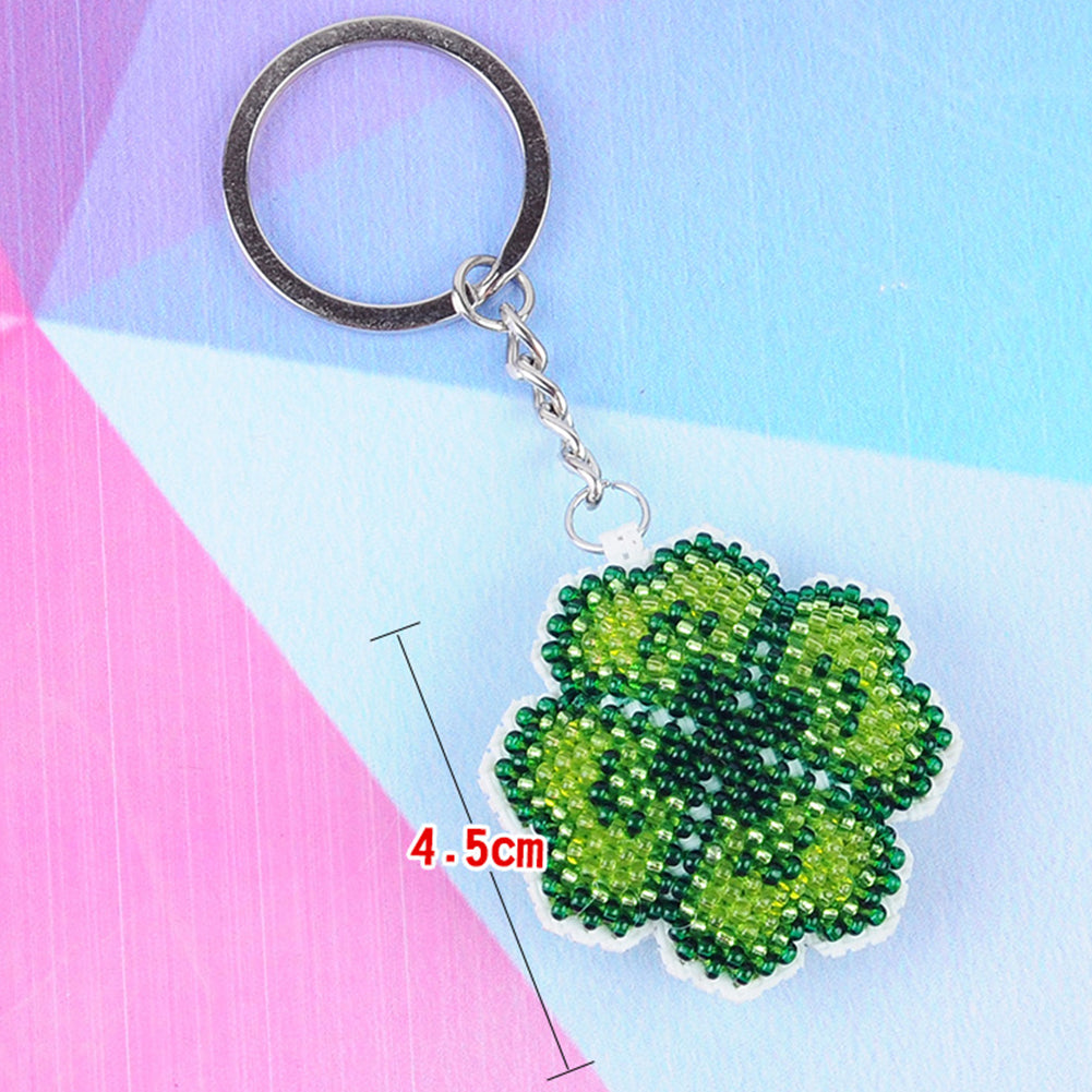 Four-Leaf Clover Beaded Counted Cross Stitch Ornament Kit for Adults Beginners