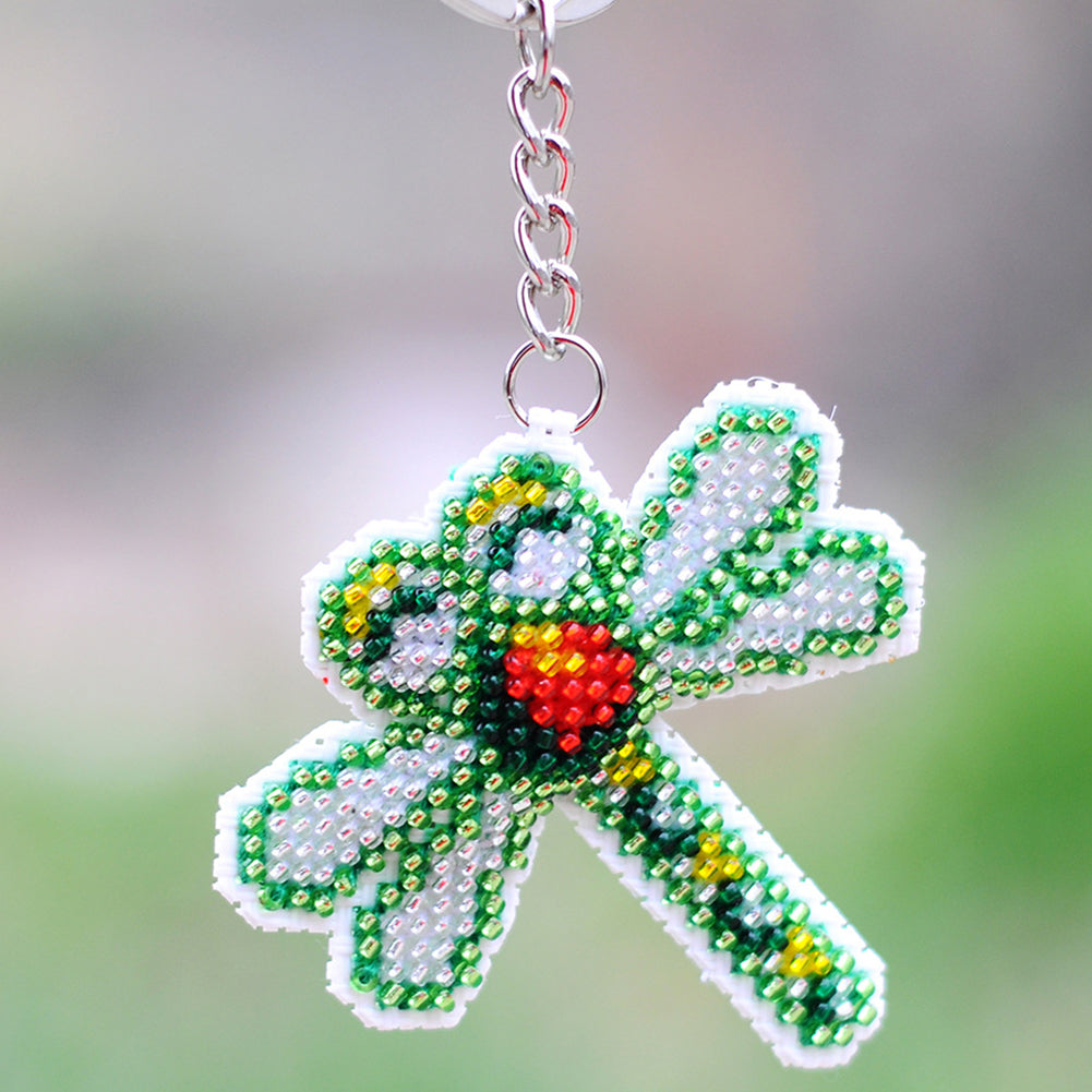 Dragonfly Beaded Counted Cross Stitch Ornament Kit for Adults Beginners