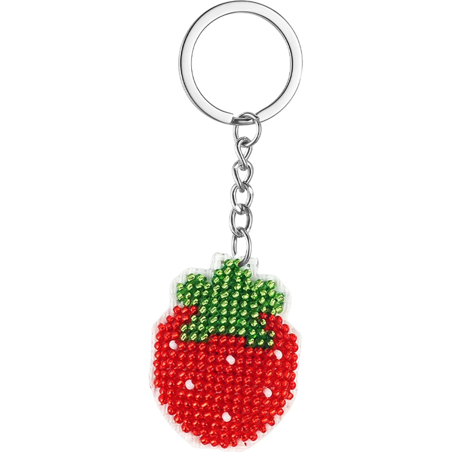Strawberry Beaded Counted Cross Stitch Ornament Kit for Adults Beginners