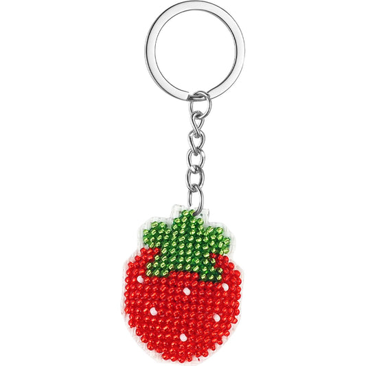 Strawberry Beaded Counted Cross Stitch Ornament Kit for Adults Beginners