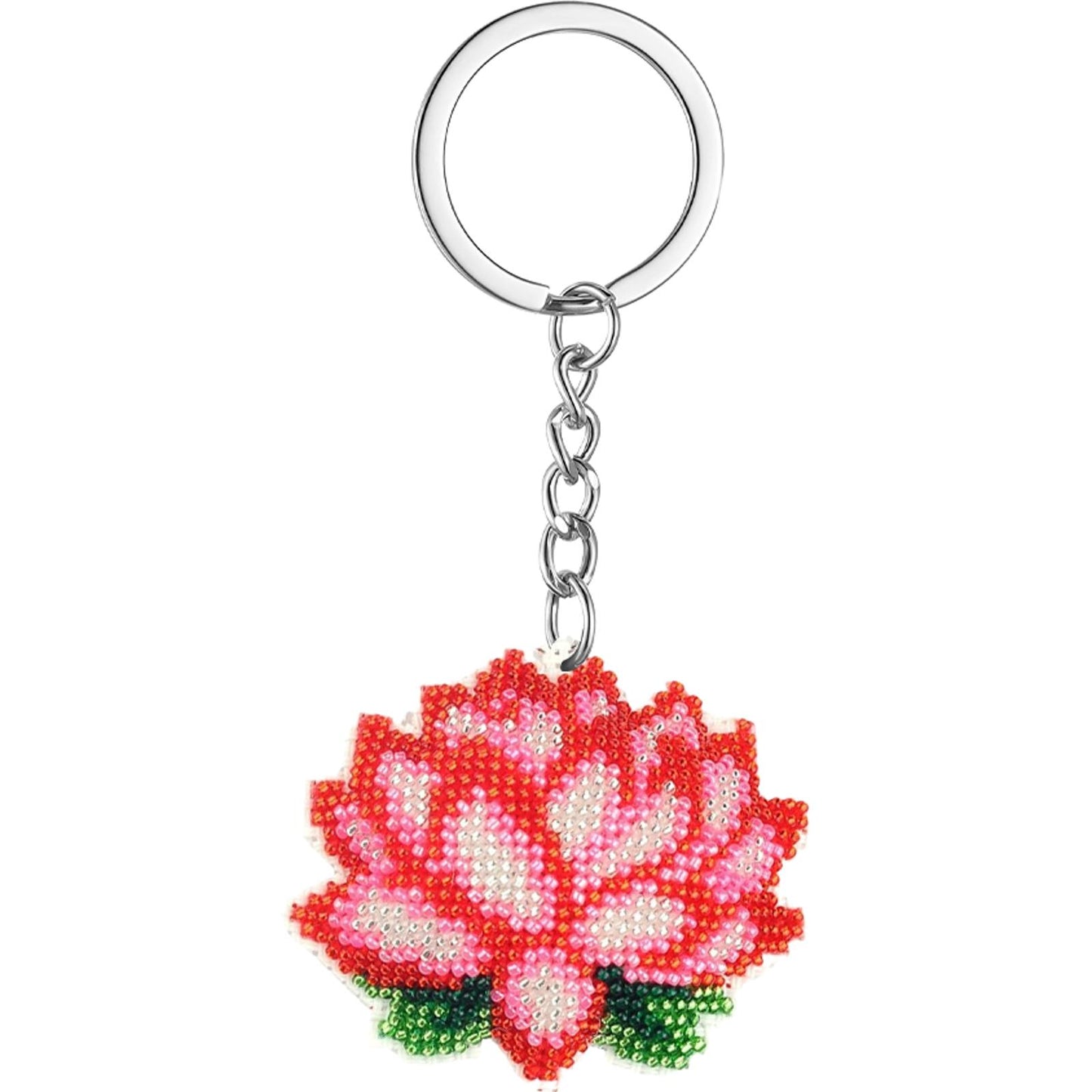 Lotus Beaded Counted Cross Stitch Ornament Kit for Adults Beginners