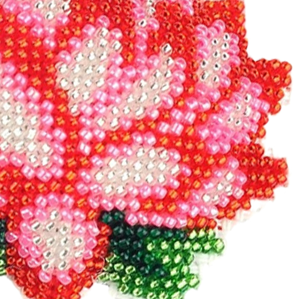Lotus Beaded Counted Cross Stitch Ornament Kit for Adults Beginners