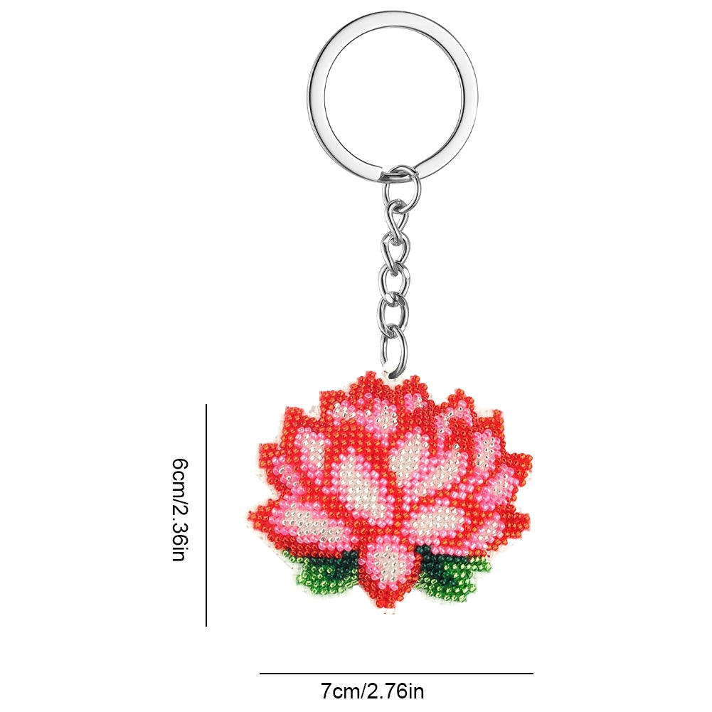 Lotus Beaded Counted Cross Stitch Ornament Kit for Adults Beginners