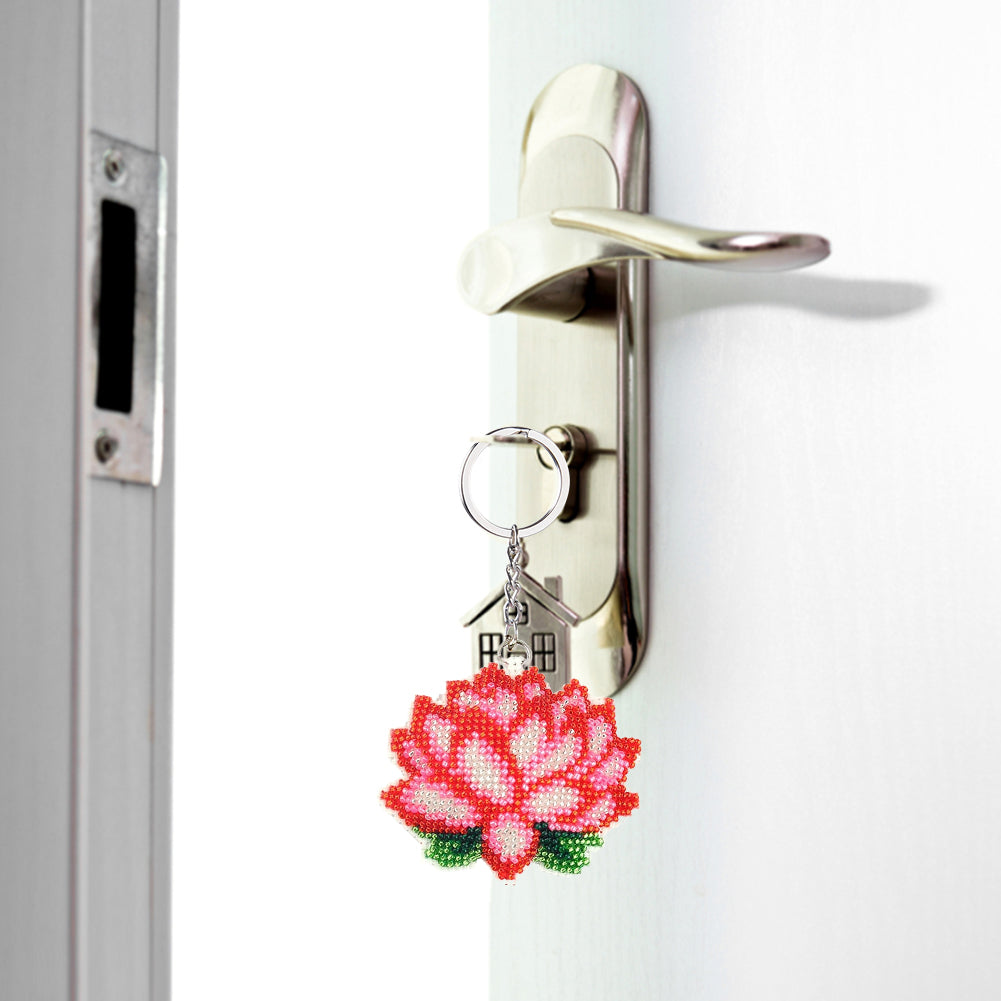 Lotus Beaded Counted Cross Stitch Ornament Kit for Adults Beginners