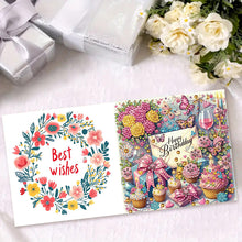 Load image into Gallery viewer, 6PCS DIY Birthday Wishes Diamond Art Greeting Cards Congratulations Cards &amp; Gift
