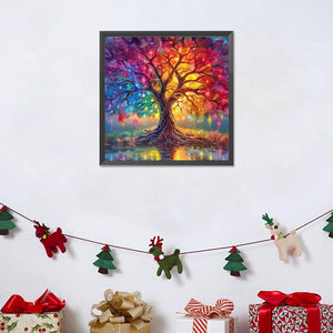 Colorful Tree Of Life 30*30CM(Canvas) Full Round Drill Diamond Painting