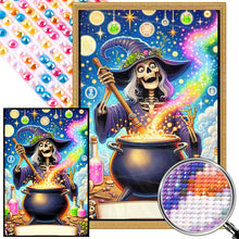 Load image into Gallery viewer, Skeleton Witch Brewing Medicine 40*60CM(Picture) Full AB Round Drill Diamond Painting
