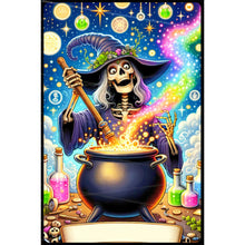 Load image into Gallery viewer, Skeleton Witch Brewing Medicine 40*60CM(Picture) Full AB Round Drill Diamond Painting
