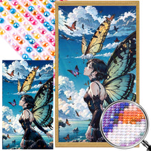 Load image into Gallery viewer, Butterfly Girl 40*70CM(Picture) Full AB Round Drill Diamond Painting
