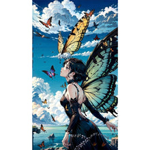 Load image into Gallery viewer, Butterfly Girl 40*70CM(Picture) Full AB Round Drill Diamond Painting
