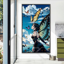 Load image into Gallery viewer, Butterfly Girl 40*70CM(Picture) Full AB Round Drill Diamond Painting
