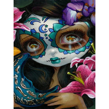 Load image into Gallery viewer, Day Of The Dead Big Eyes Girl 30*40CM(Canvas) Full Round Drill Diamond Painting
