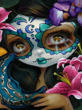 Load image into Gallery viewer, Day Of The Dead Big Eyes Girl 30*40CM(Canvas) Full Round Drill Diamond Painting
