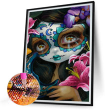 Load image into Gallery viewer, Day Of The Dead Big Eyes Girl 30*40CM(Canvas) Full Round Drill Diamond Painting
