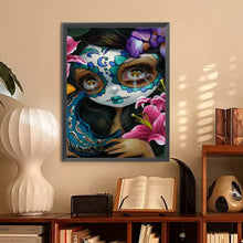 Load image into Gallery viewer, Day Of The Dead Big Eyes Girl 30*40CM(Canvas) Full Round Drill Diamond Painting
