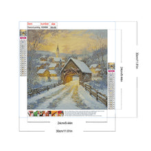 Load image into Gallery viewer, Snow Village 30*30CM(Canvas) Full Round Drill Diamond Painting
