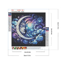 Load image into Gallery viewer, Abstract Crescent Moon 30*30CM(Canvas) Full Round Drill Diamond Painting
