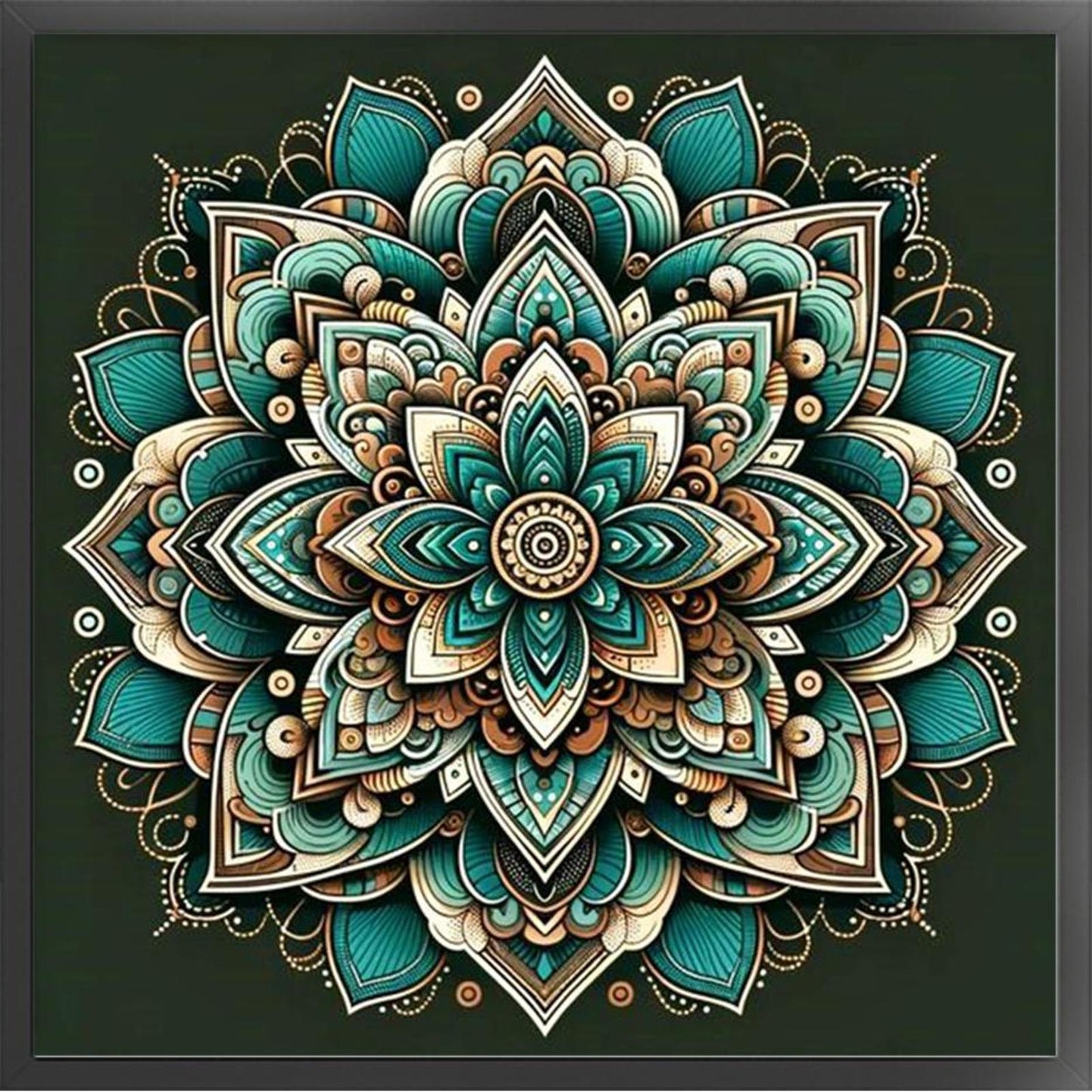 Mandala - Full 14CT Stamped Cross Stitch 40x40CM - Huacan