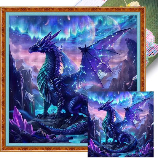 Pterosaur - Full 14CT Stamped Cross Stitch 45x45CM - Huacan