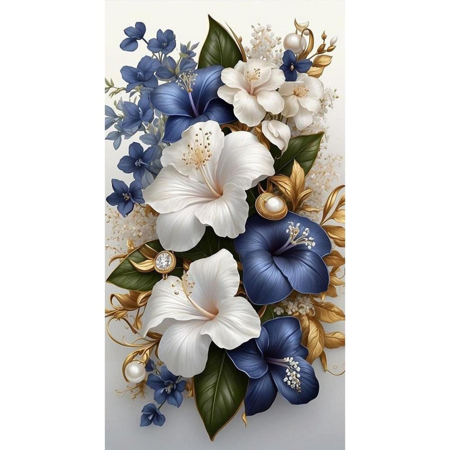 Flowers - Full 11CT Stamped Cross Stitch 40x70CM - Yishu