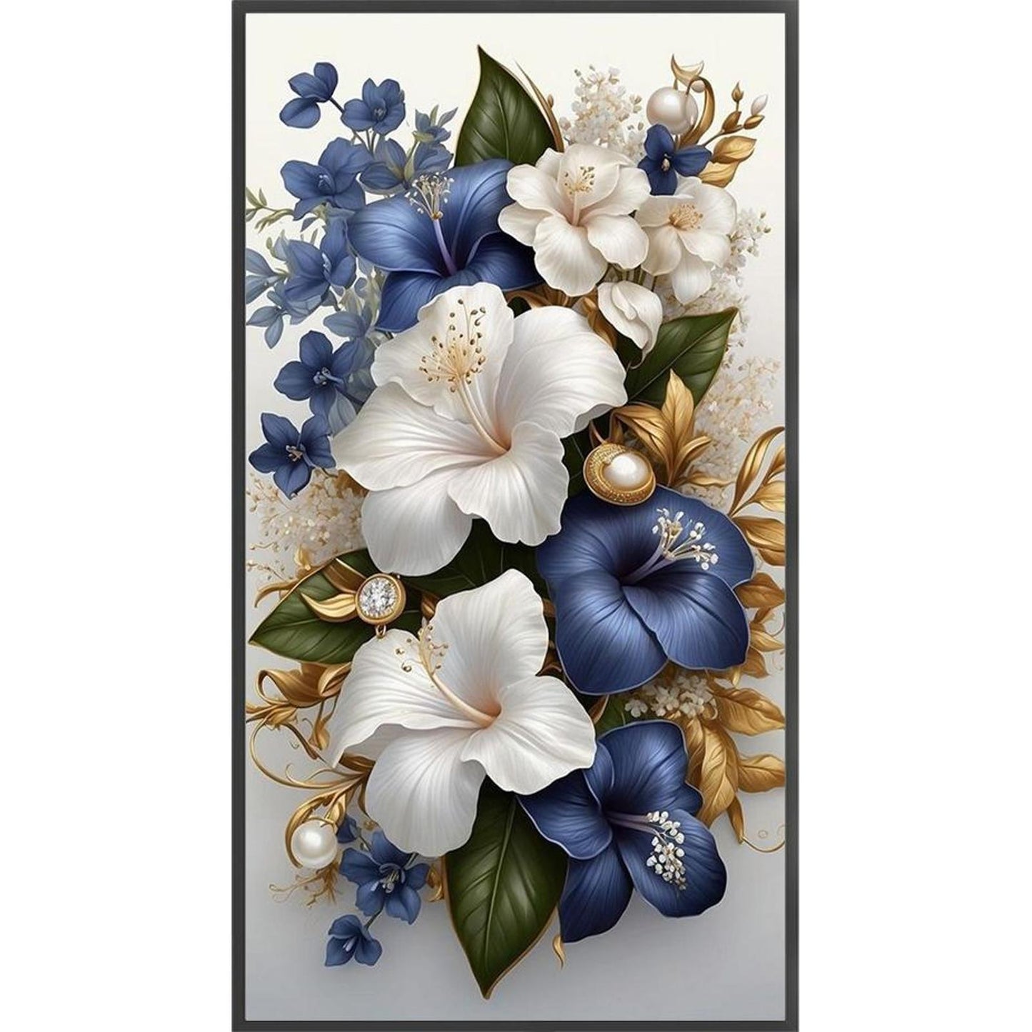 Flowers - Full 11CT Stamped Cross Stitch 40x70CM - Yishu