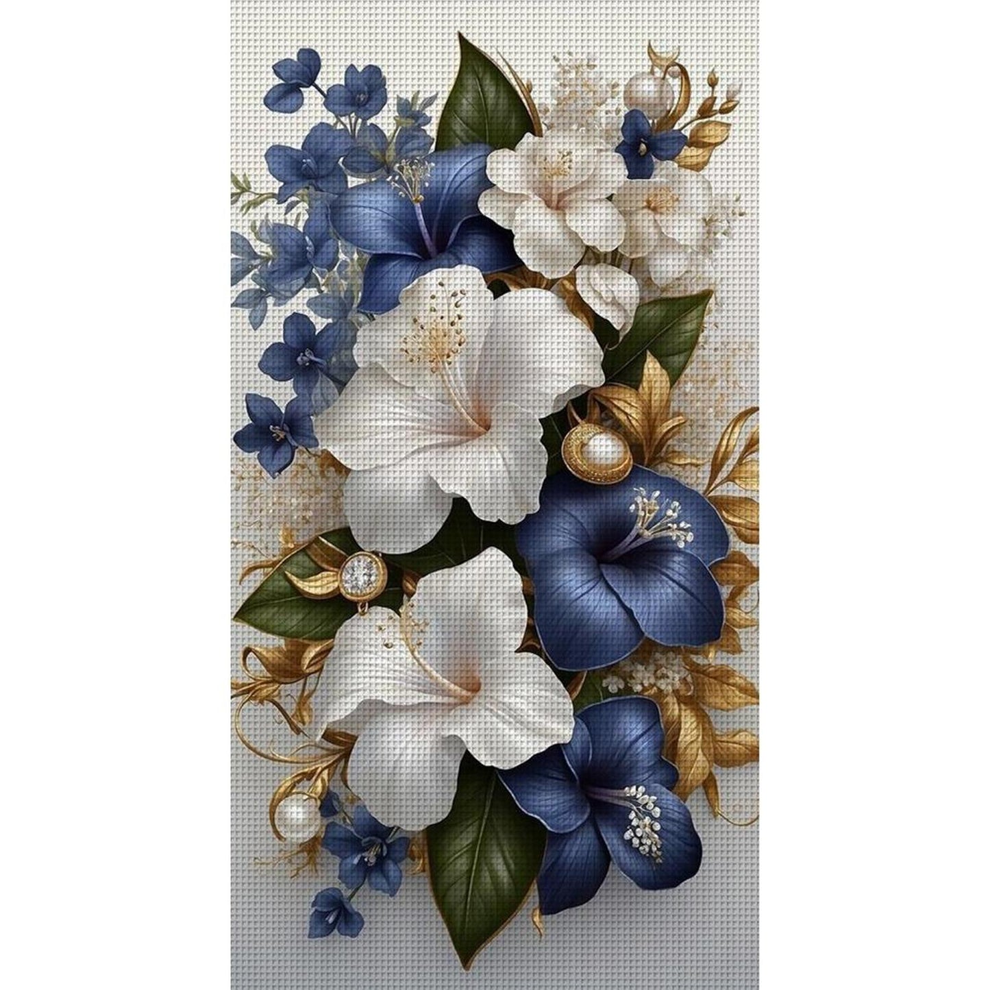 Flowers - Full 11CT Stamped Cross Stitch 40x70CM - Yishu