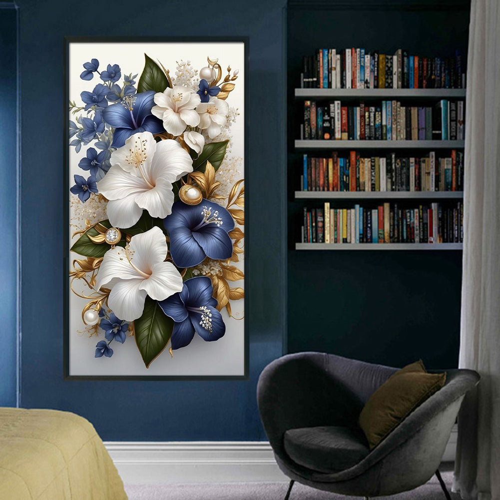 Flowers - Full 11CT Stamped Cross Stitch 40x70CM - Yishu