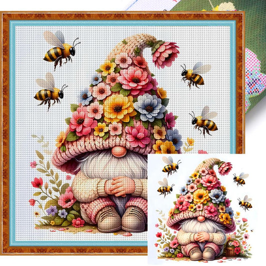 Flower Dryad - Full 11CT Stamped Cross Stitch 45x45CM - Yishu