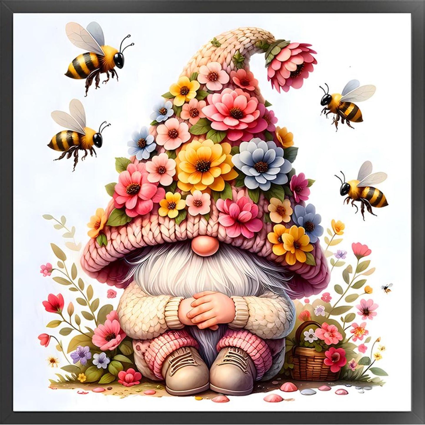 Flower Dryad - Full 11CT Stamped Cross Stitch 45x45CM - Yishu