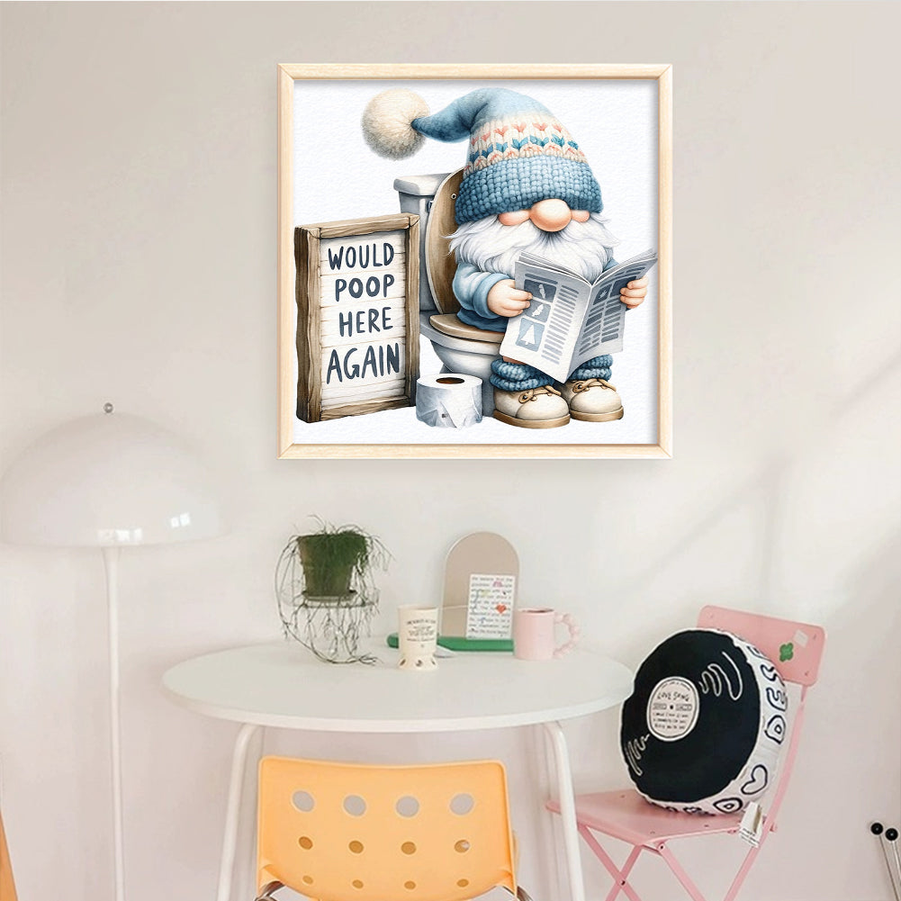Dryad Reading Newspaper - Full 11CT Stamped Cross Stitch 45x45CM - Yishu