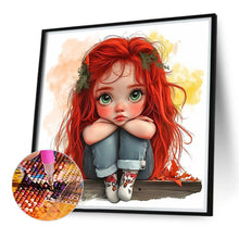 Load image into Gallery viewer, Cute Big Eyes Girl 40*40CM(Canvas) Full Round Drill Diamond Painting
