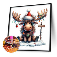 Load image into Gallery viewer, Christmas Deer 30*30CM(Canvas) Full Round Drill Diamond Painting
