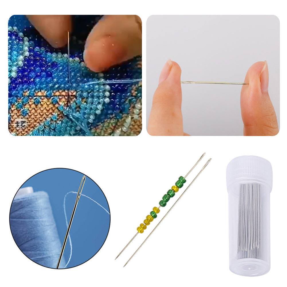 10PCS 4CM Bead Embroidery Needles Metal Hand-Stitched Embroidery Needles