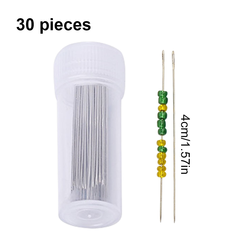 30PCS 4CM Bead Embroidery Needles Metal Hand-Stitched Embroidery Needles