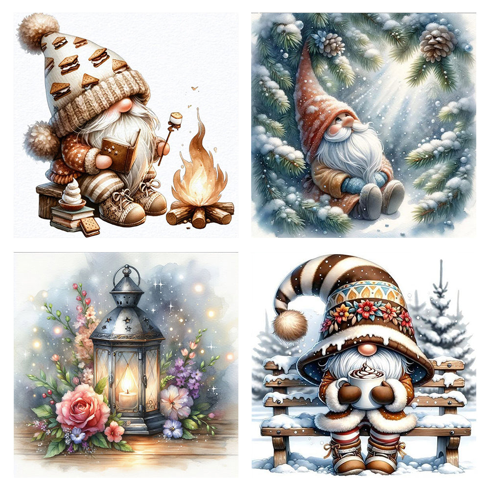 Dryad And Lamp - Full 11CT Stamped Cross Stitch 40x40CM - Yishu