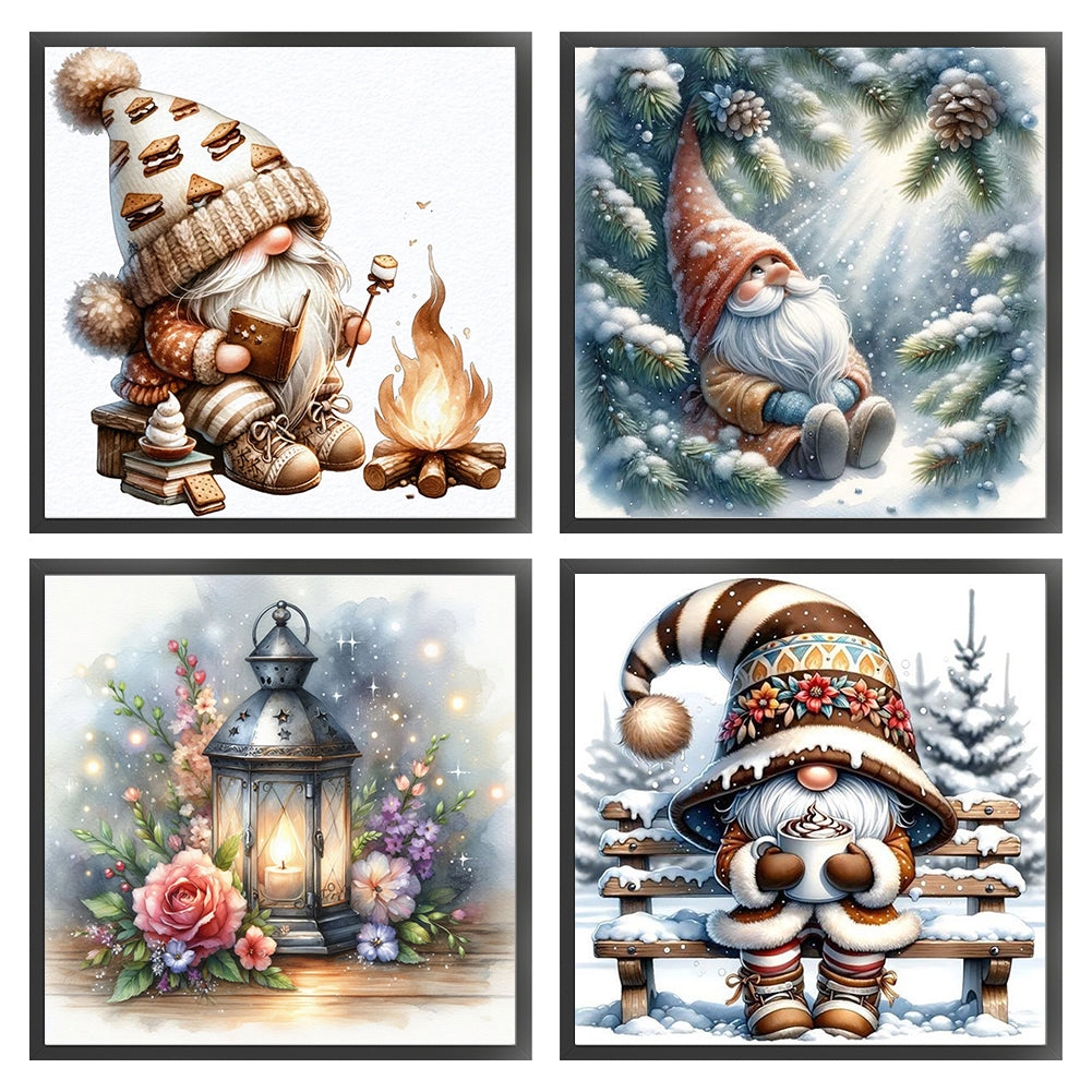 Dryad And Lamp - Full 11CT Stamped Cross Stitch 40x40CM - Yishu