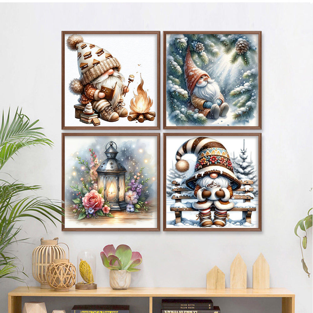 Dryad And Lamp - Full 11CT Stamped Cross Stitch 40x40CM - Yishu