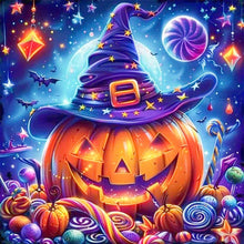 Load image into Gallery viewer, Halloween Pumpkins And Candies 40*40CM(Picture) Full AB Round Drill Diamond Painting
