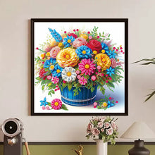 Load image into Gallery viewer, Colorful Flowers In The Basket 30*30CM(Canvas) Partial Special Shaped Drill Diamond Painting
