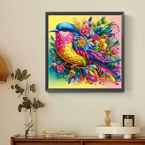 Colorful Birds And Flowers 30*30CM(Canvas) Partial Special Shaped Drill Diamond Painting