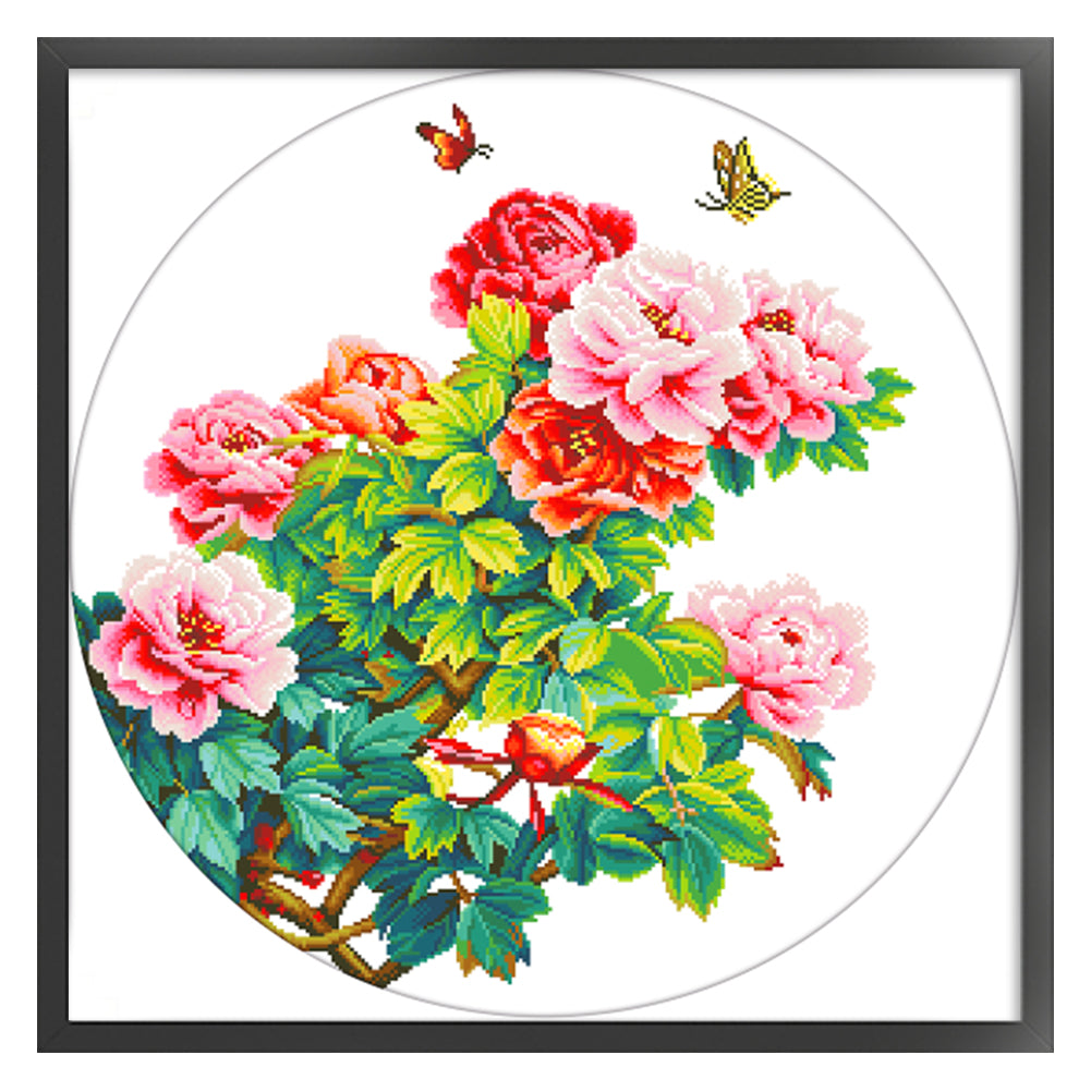 Exquisite Beauty - Partial 11CT Stamped Cross Stitch - Bead Embroidery 70x70CM/27.56x27.56in