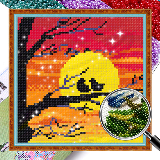 Dusk - Full  9CT Stamped Cross Stitch - Bead Embroidery 20x20CM/7.87x7.87in