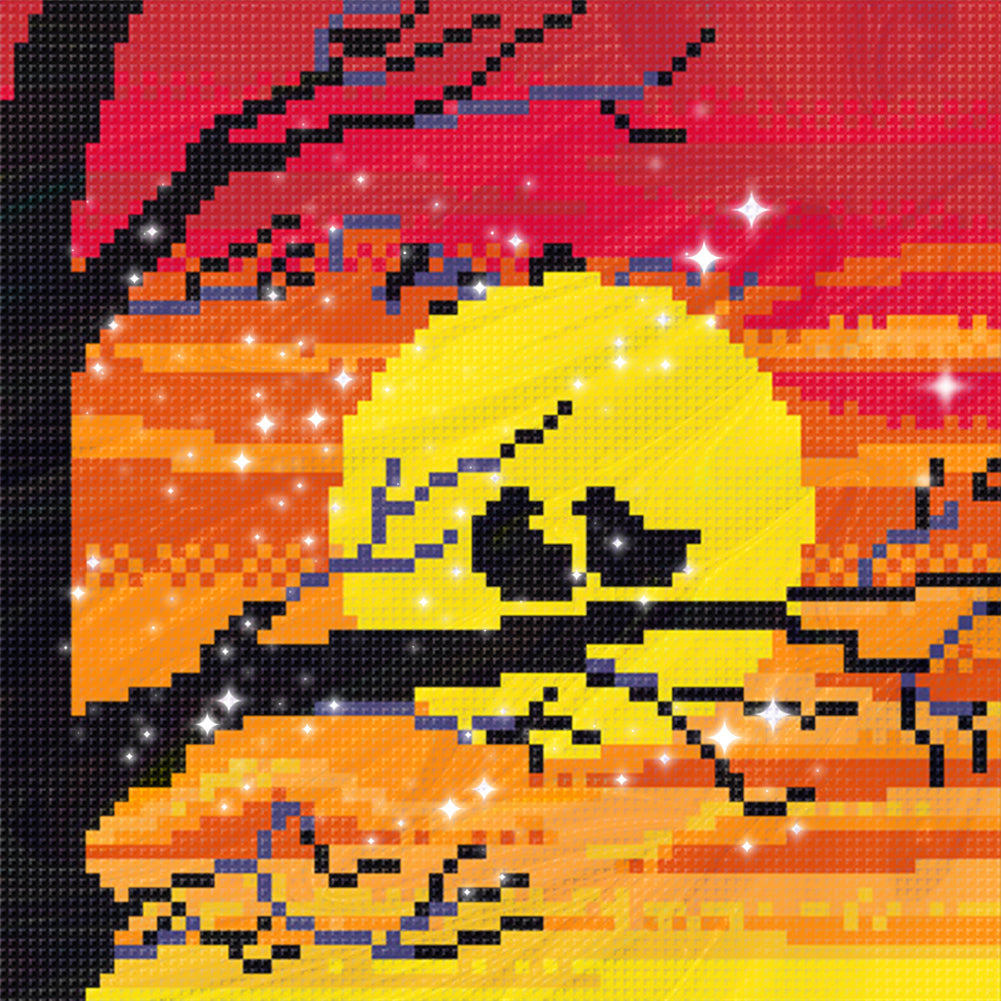 Dusk - Full  9CT Stamped Cross Stitch - Bead Embroidery 20x20CM/7.87x7.87in