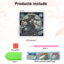 Load image into Gallery viewer, Moonlight Wolf Pack 30*30CM(Canvas) Partial Special Shaped Drill Diamond Painting
