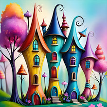 Load image into Gallery viewer, Colorful House 30*30CM(Canvas) Full Round Drill Diamond Painting
