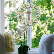 Load image into Gallery viewer, 2D Flat DIY Daisy Cross Diamond Art Pendant Window Hanging Art for Home Decor
