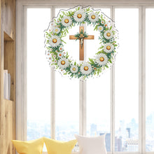 Load image into Gallery viewer, 2D Flat DIY Daisy Cross Diamond Art Pendant Window Hanging Art for Home Decor
