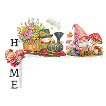 Load image into Gallery viewer, 2D Flat Pattern Gnome Train House Door Frame Decorations for Party Favors

