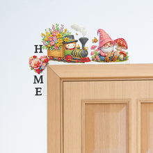 Load image into Gallery viewer, 2D Flat Pattern Gnome Train House Door Frame Decorations for Party Favors
