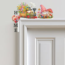 Load image into Gallery viewer, 2D Flat Pattern Gnome Train House Door Frame Decorations for Party Favors
